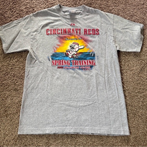 Cincinnati Reds 2009 Spring Training T Shirt Majestic Men Size Large - Picture 1 of 5